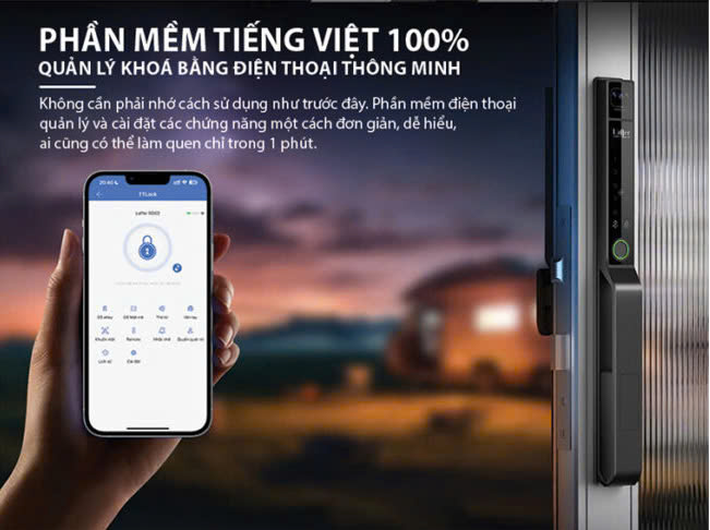 Khóa vân tay cao cấp cho cửa nhôm xinggffa