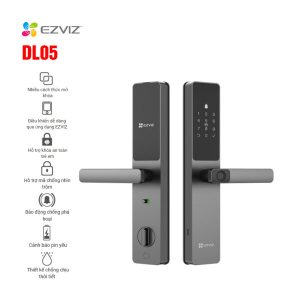 KHÓA VÂN TAY CỬA GỖ EZVIZ DL05